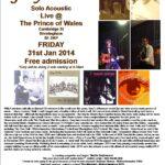 Gary O'Dea live poster for The Prince of Wales - Brum Fri 31 Jan 2014