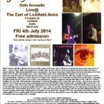 Gary O'Dea live poster for Earl of Lichfield Arms - Lichfield - Fri 4th July 2014