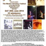 Gary O'Dea live poster for The Morton Brewery Festival, Coven Sat 28 June 2014