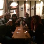 Me, Lana Lane, Johnty O'Donnell and Kate Lane at The Three Tuns, Bishops Castle 24-1-16