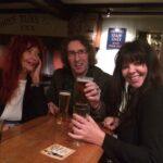 Kate Lane, yours truly and Lana Lane, Three Tuns, Bishops Castle, 24-1-16