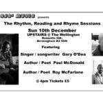 Ticket master  for Rhythm, Reading & Rhyme gig @ The Wellington - Birmingham Sun 10-12-2017