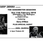 Ticket master  for Songwriter Sessions  - (John Jenkins) @ The Wellington - Birmingham Sun 11-2-2018