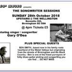 Ticket master 1 for Songwriter Sessions @ The Wllington - Ben Smith 28-10-18